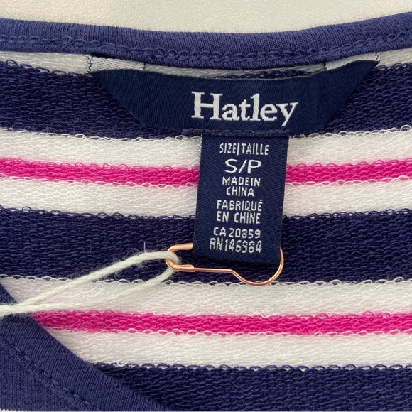 Hatley Bella mini dress nautical coastal stripes blue white pink sleeveless Smal - Picture 2 of 13